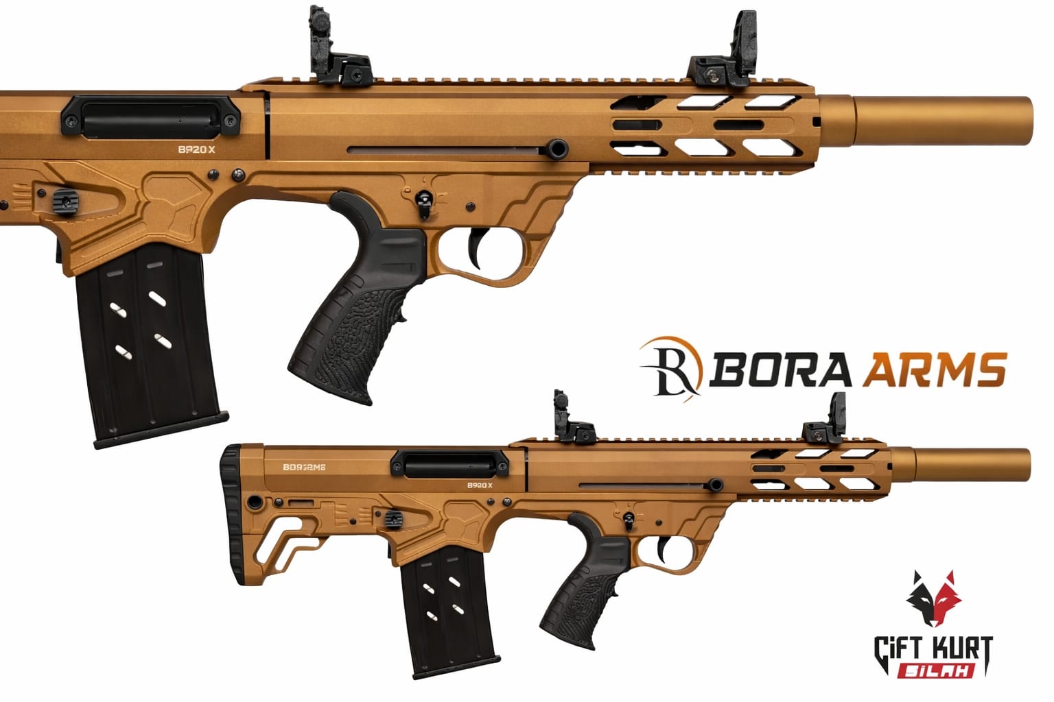 Bora Arms BR 99X 12 Bullpup Şarjörlü Yarı Otomatik Bronz